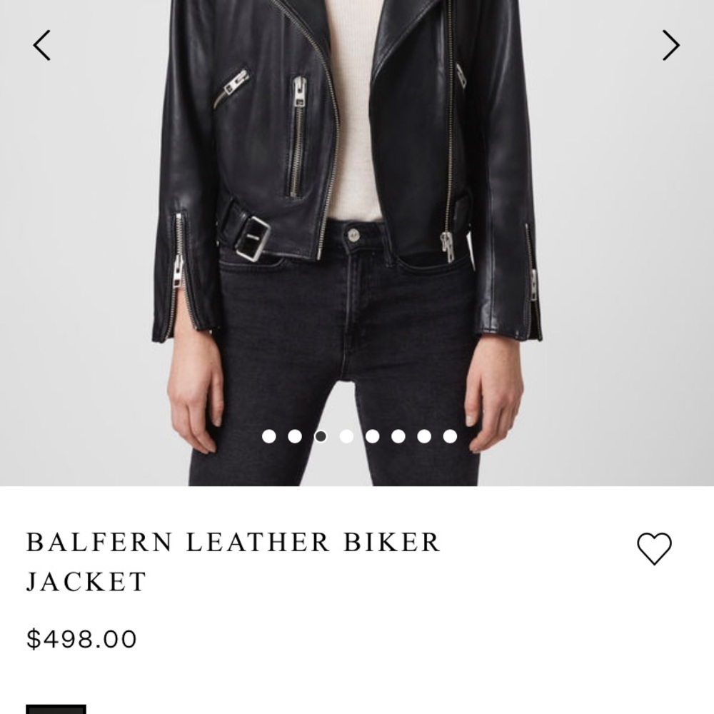 *final price All Saints Balfern Biker Jacket - Picture 4 of 12